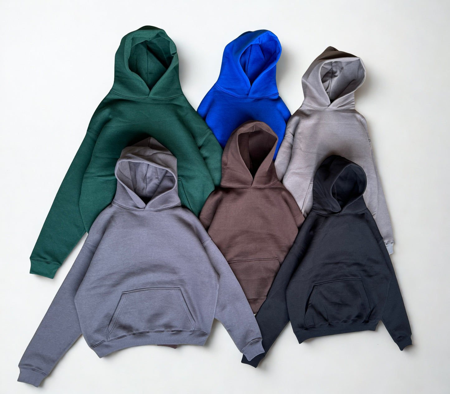 streetwear oversized hoodie 500gsm heavyweight brushed fleece wide sleeves