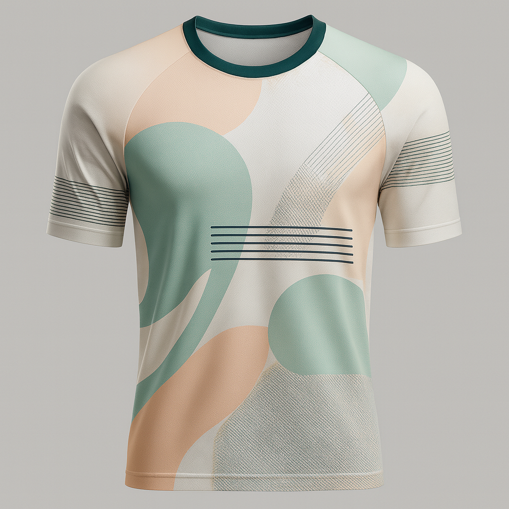 SAMPLE OF ALL-OVER SUBLIMATION PERFORMANCE TEES FOR FITNESS AND GYM WEAR