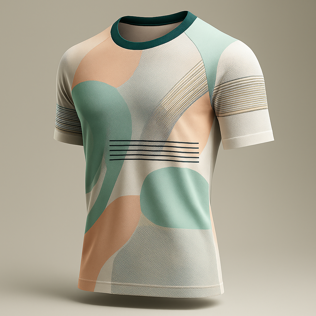 SAMPLE OF ALL-OVER SUBLIMATION PERFORMANCE TEES FOR FITNESS AND GYM WEAR