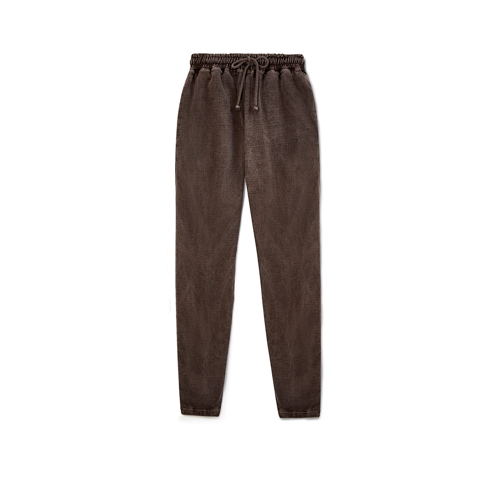 Chocolate brown streetwear oversized joggers heavyweight French Terry cotton fleece