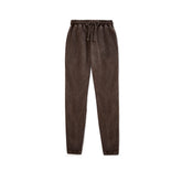 Chocolate brown streetwear oversized joggers heavyweight French Terry cotton fleece
