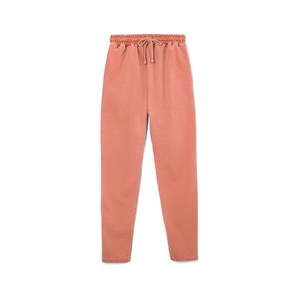 Living coral oversized joggers heavyweight cotton French Terry premium streetwear fashion