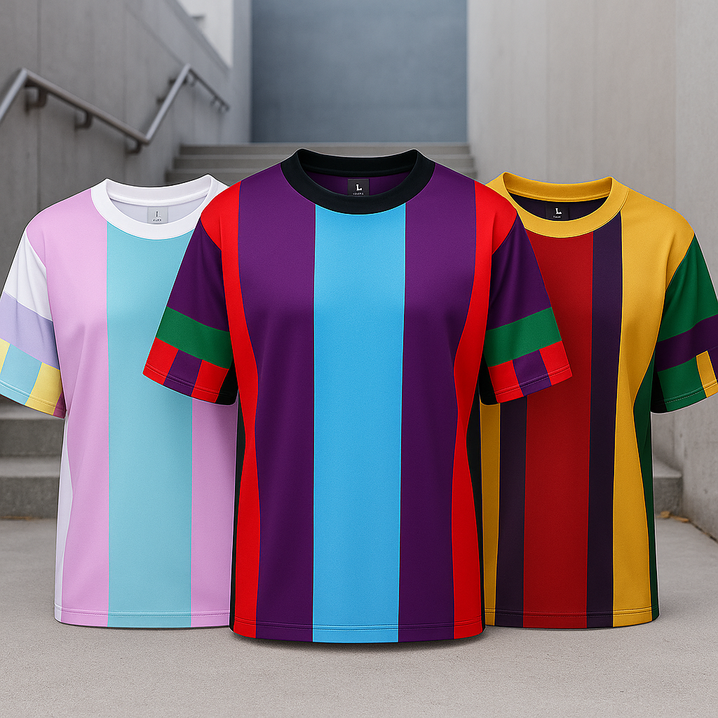 SAMPLE OF URBAN MIDNIGHT STRIPE BOXY JERSEY NEW STYLE STREETWEAR