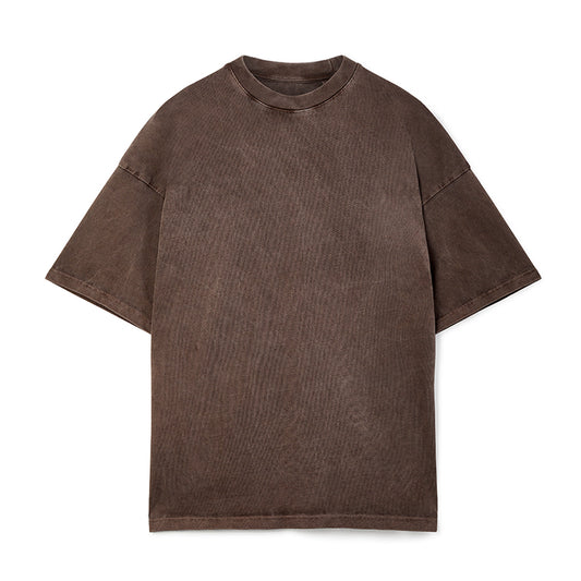 luxury oversized t-shirt 350gsm heavyweight cotton boxy drop shoulder fit