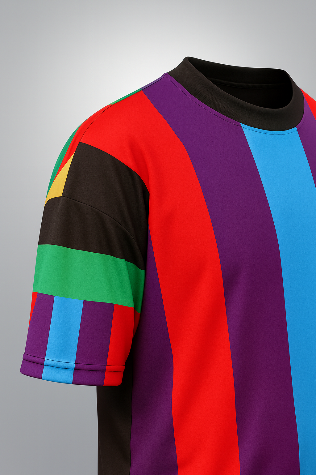 SAMPLE OF URBAN MIDNIGHT STRIPE BOXY JERSEY NEW STYLE STREETWEAR