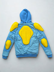 SAMPLE OF MOTORCYCLE PROTECTIVE HOODIE – CE ARMOR READY, DUPONT™ KEVLAR® PANELS