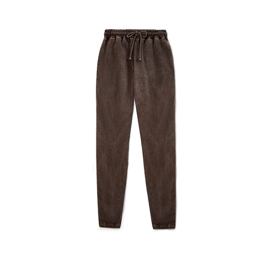 Chocolate brown streetwear oversized joggers heavyweight French Terry cotton fleece