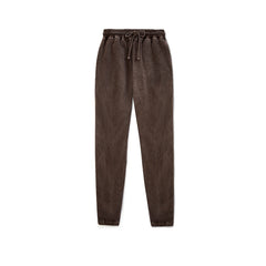 Chocolate brown streetwear oversized joggers heavyweight French Terry cotton fleece