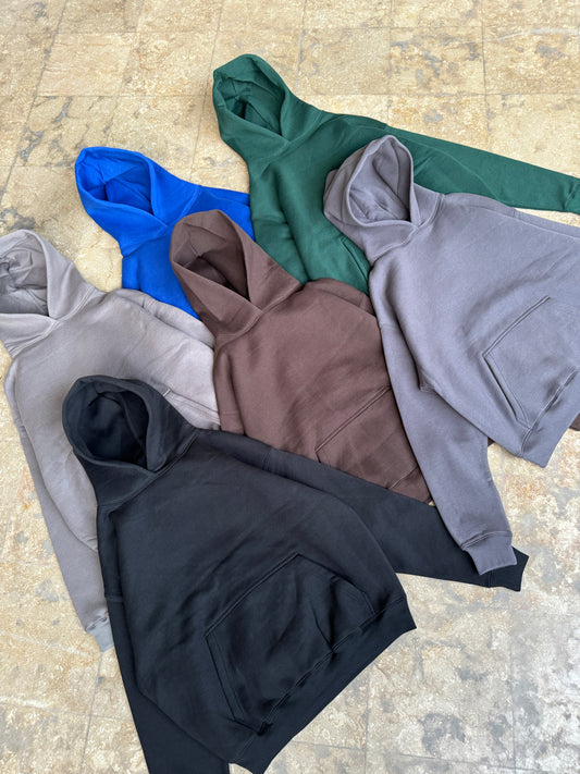 Dropped Shoulders 400gsm Cotton-Poly Fleece Blank Oversized Pullovers