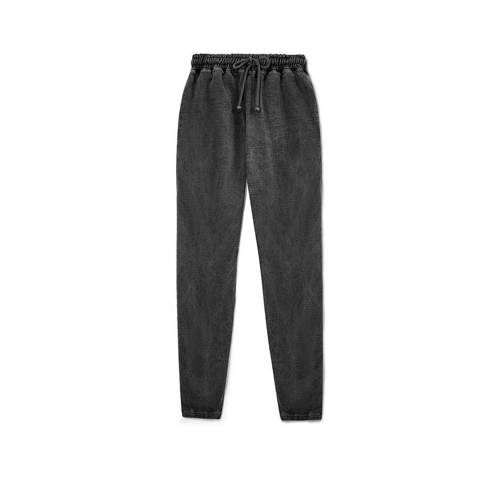 Vintage charcoal luxury oversized joggers 500gsm French Terry heavyweight cotton fleece