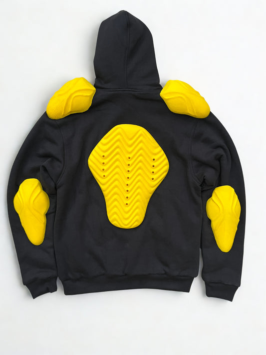 SAMPLE OF MOTORCYCLE PROTECTIVE HOODIE – CE ARMOR READY, DUPONT™ KEVLAR® PANELS