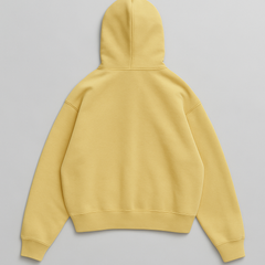 luxury oversized hoodie yellow 500gsm heavyweight cotton fleece baggy fit
